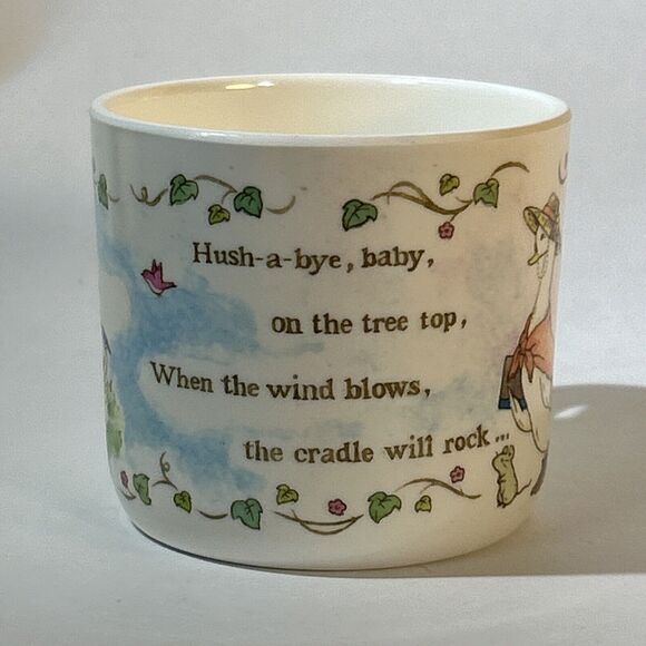 Vtg Peco PECOWARE Melamine‎ Hush-A-Bye Baby Children's Cup Lullaby Mother Goose - Picture 2 of 9